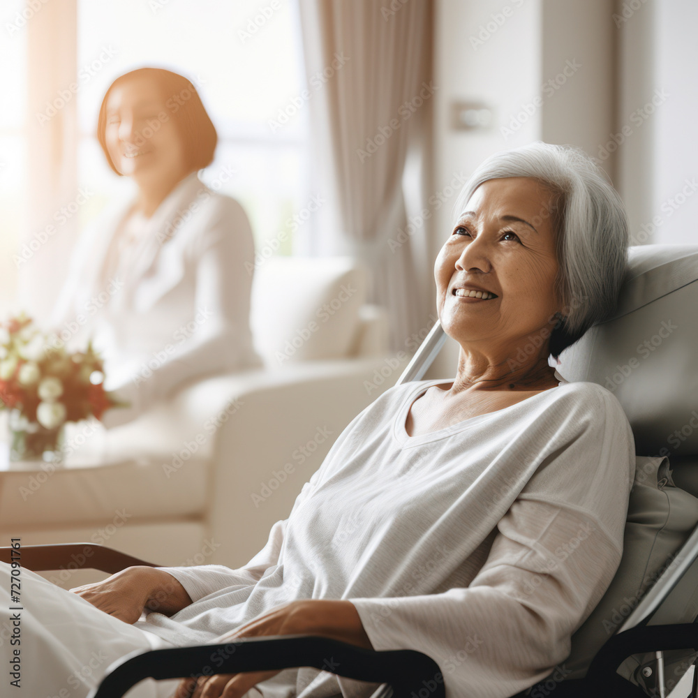 Nursing home patient. Nursing home patient.