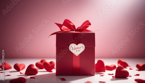 gift box with red hearts