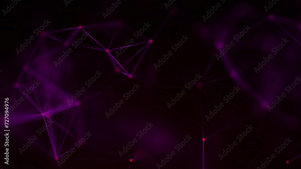 Cybersecurity Technology and Digital Data Protection: Abstract Concepts. Protect Internet Network Connection with Polygons, Dots, and Lines in Slow Motion.