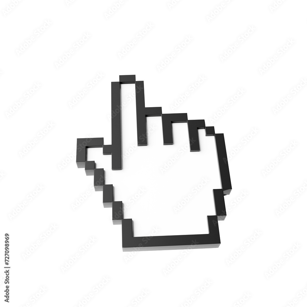 3d cursor hand pointer on transparent background 3d cursor hand pointer on transparent background
