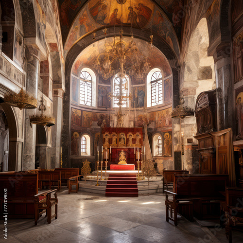 interior of St Nicholas church iin turkey.