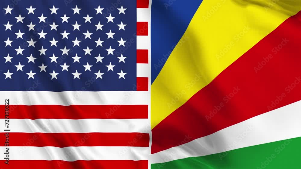 USA and Seychelles Flag Loop USA and Seychelles Flag Loop