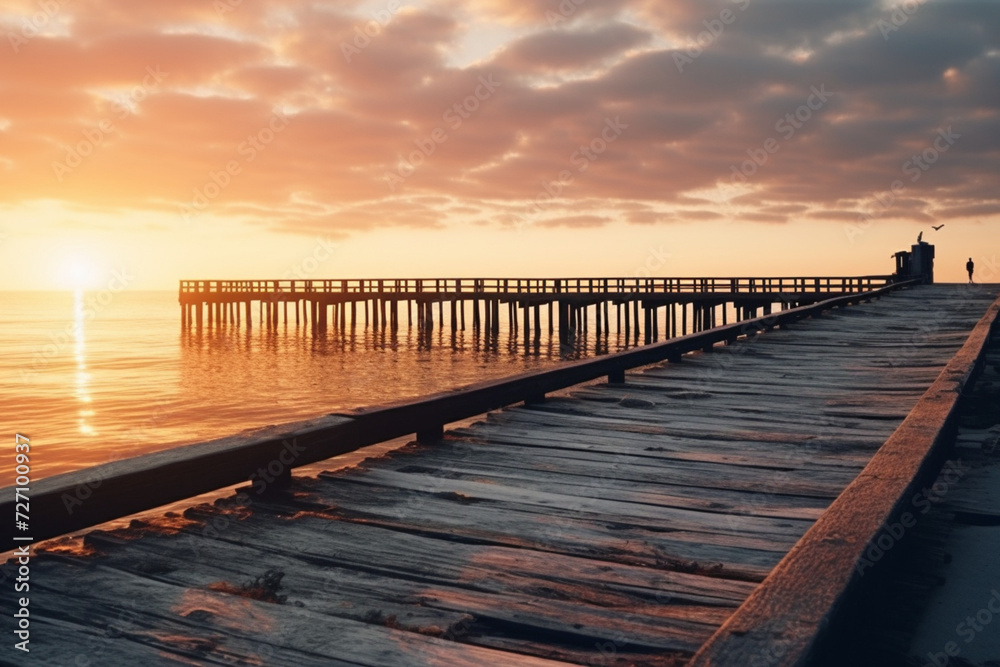 sunset on the pier