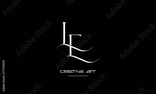 EL, LE, E, L abstract letters logo monogram © Nadia