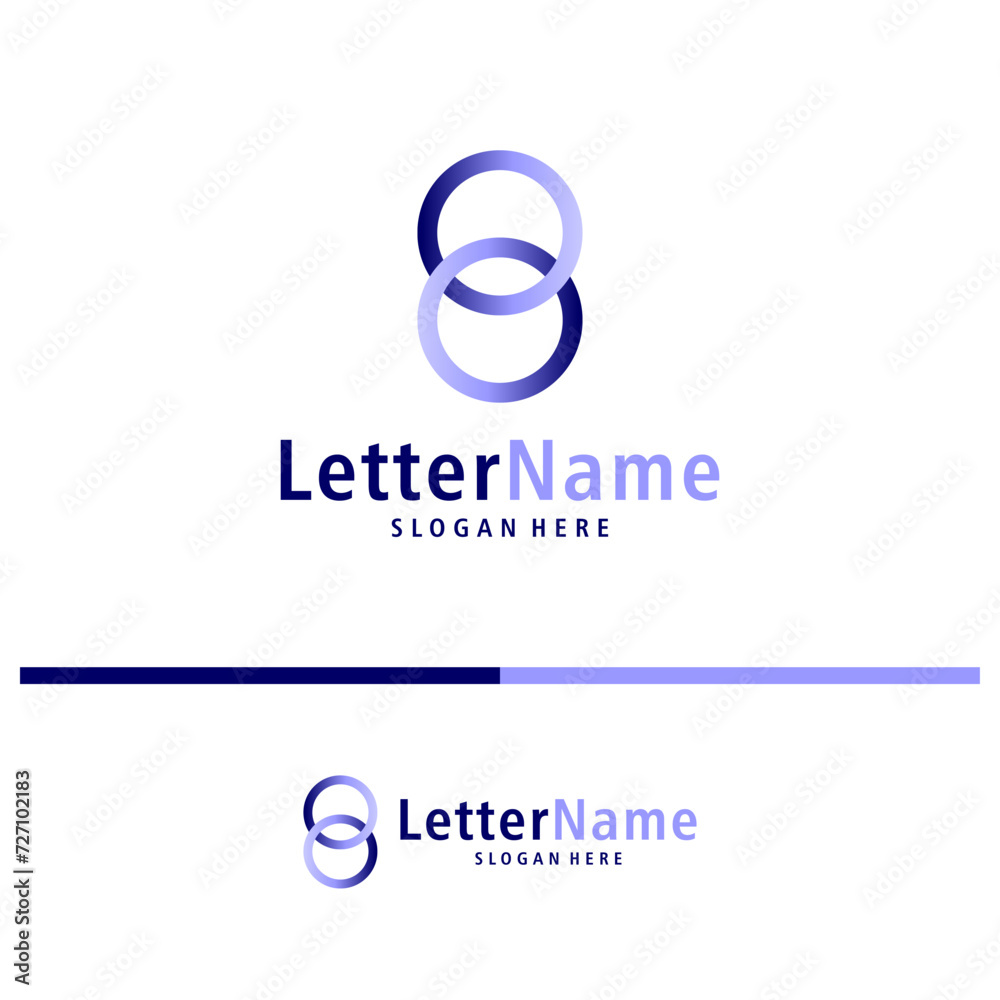 Fototapeta premium Modern letter B logo design vector. Creative B logo concepts template