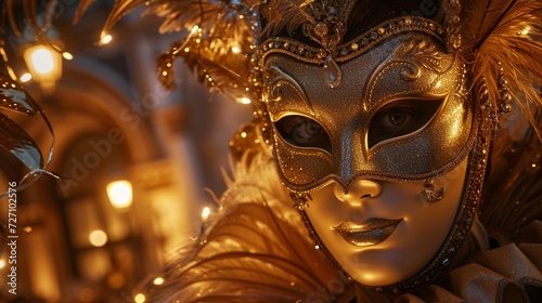 carnival mask city, Immerse yourself in the allure of a Venetian party with a Mask carnival Venice masquerade, expertly lit to unveil the super realistic background of theater purim costumes