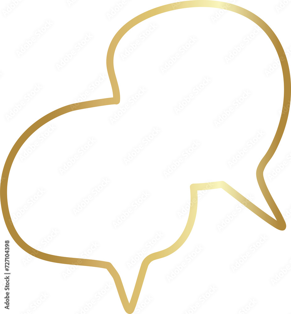 Golden speech bubble, chat, dialog, messenger Golden speech bubble, chat, dialog, messenger