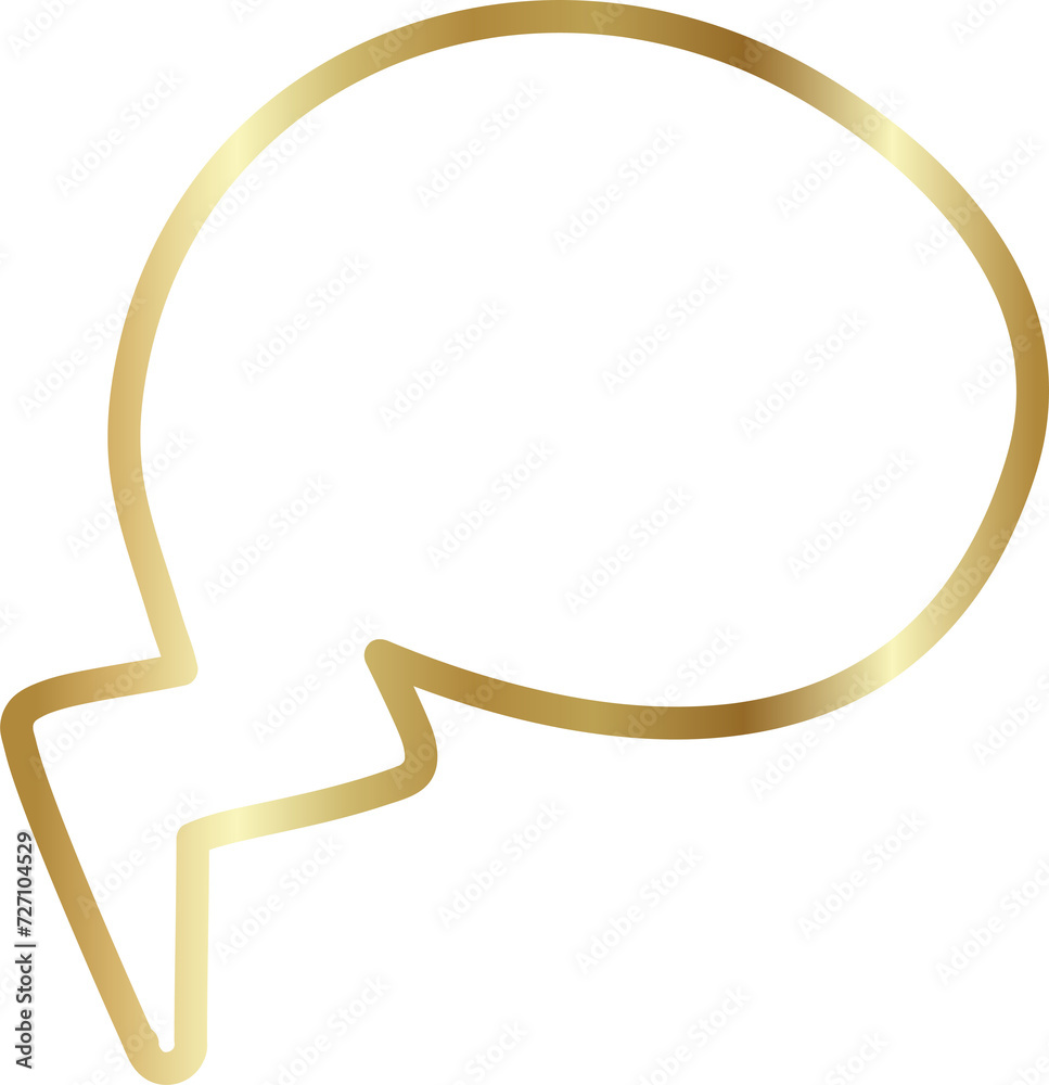 Golden speech bubble, chat, dialog, messenger Golden speech bubble, chat, dialog, messenger