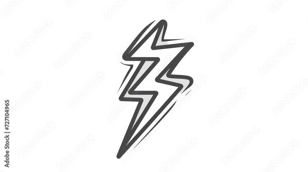 lightning icon illustration on white background lightning icon illustration on white background