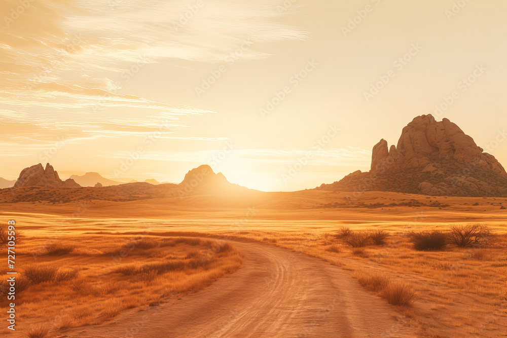 sunset in the barren. sunset in the barren.