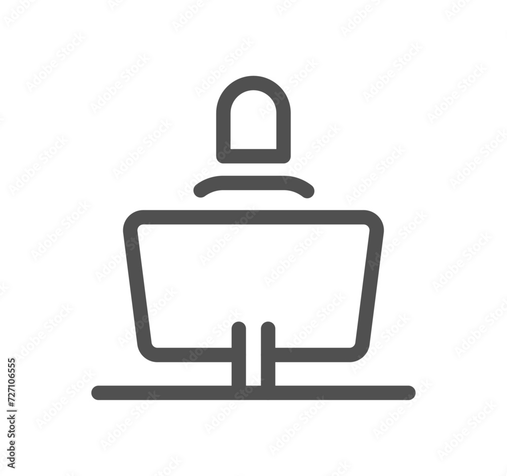 People related icon outline and linear vector. People related icon outline and linear vector.