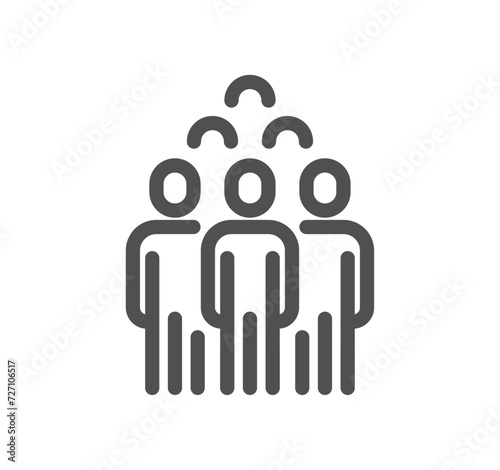 People related icon outline and linear vector.