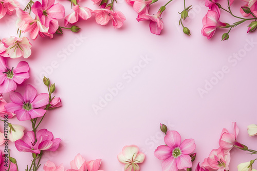 Captivating scene of beautiful flowers with copy space