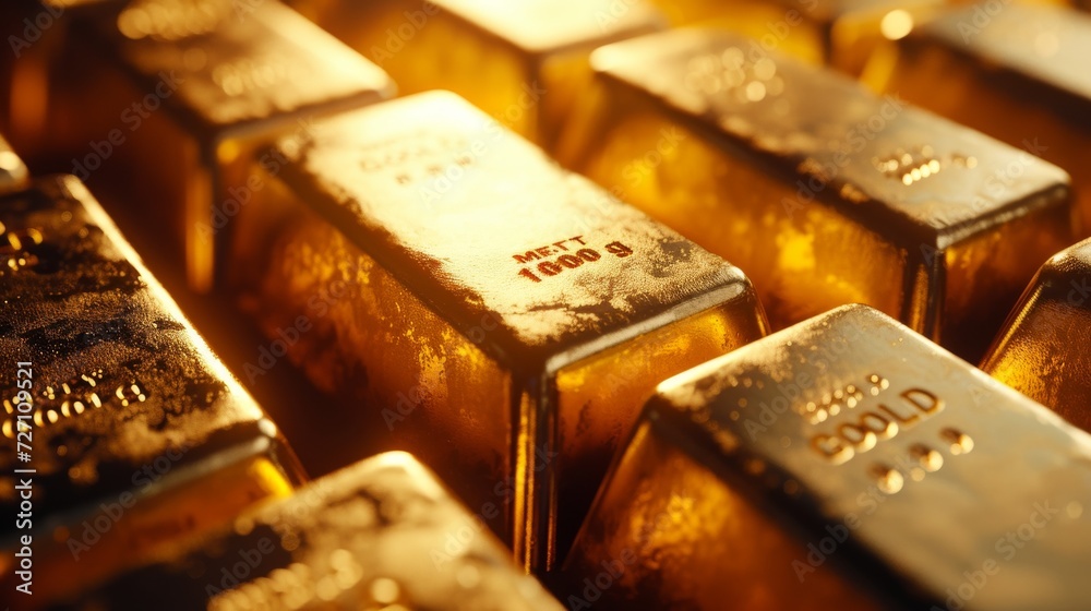 Precious shiny gold bars Precious shiny gold bars