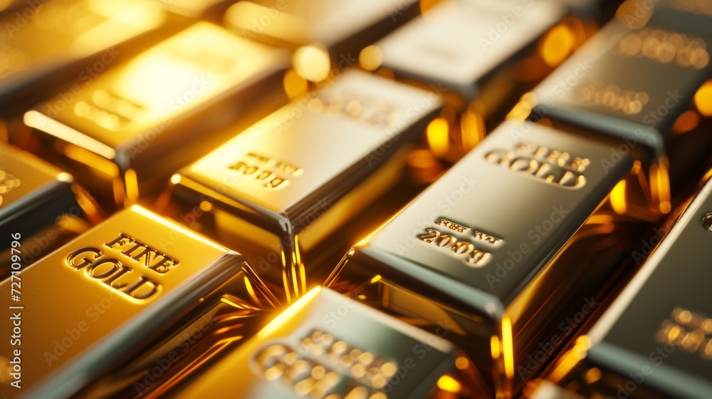 Precious shiny gold bars Precious shiny gold bars