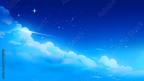 Mysterious star themed gradient background with countless twinkling stars