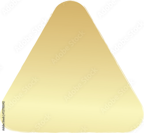 Gold triangle rounded brush frame