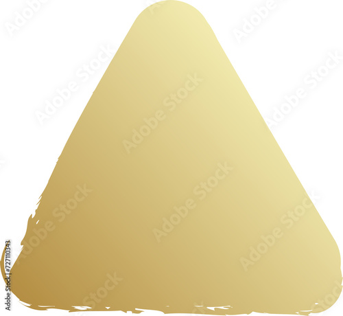 Gold triangle rounded brush frame