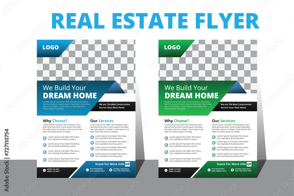 Real estate flyer design templat. Real estate flyer design templat.