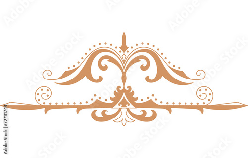 ornaments vintage simple golden lines for decoration Baroque Element