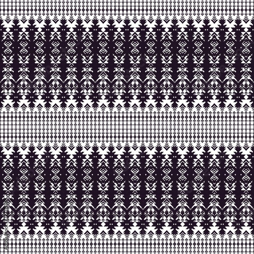 Tribal art, ethnic seamless pattern. Abstract geometric multicolor background texture. Repeating folk print. Fabric design, card, wallpaper, carpet, design for decoration.