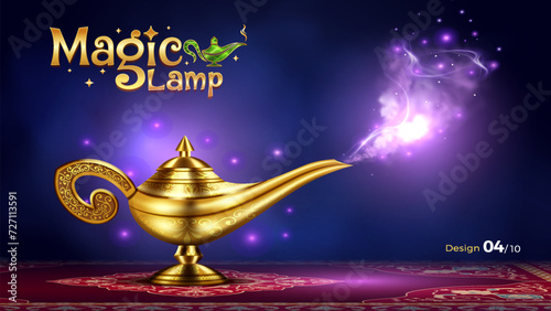 Fantasy Magic Lamp Elegant Vector Illustration-Tailored for Crafting Dreamy and Magical Concepts for Game design