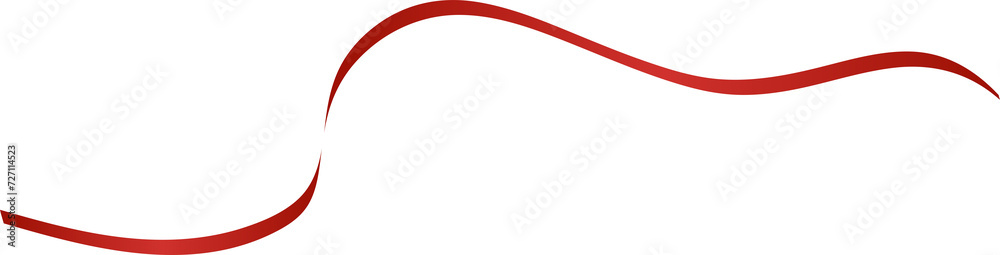 Red ribbon shadow. Decoration for holiday, new year Red ribbon shadow. Decoration for holiday, new year
