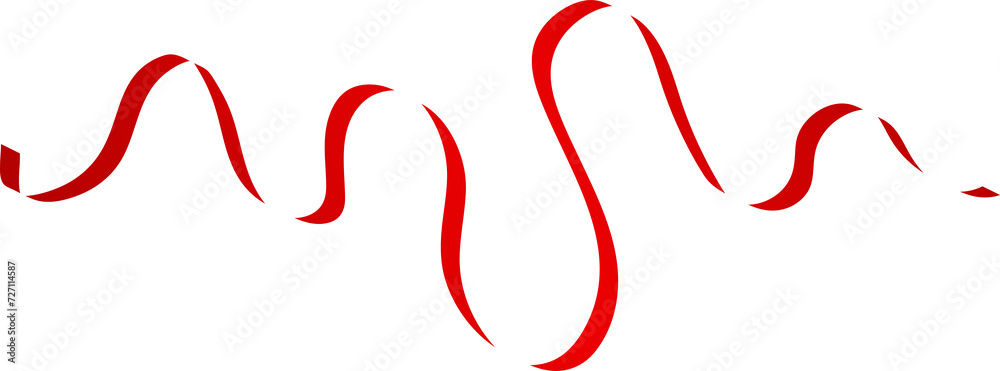 Fototapeta premium Red ribbon shadow. Decoration for holiday, new year