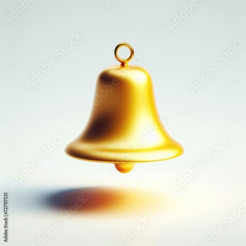golden bell on white background