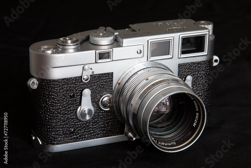 A vintage German Leica M3 rangefinder camera from 1950's.