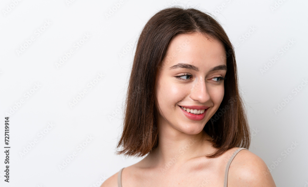Young Ukrainian woman isolated on white background . Portrait Young Ukrainian woman isolated on white background . Portrait