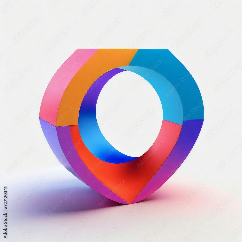 3D colorful isolated shape with white background 3D colorful isolated shape with white background