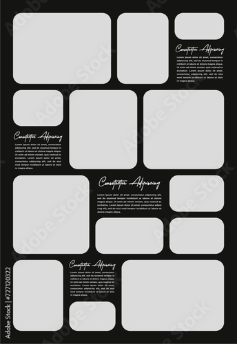 Pictures or photos frame collage abstract photo frames and digital photo wall template
