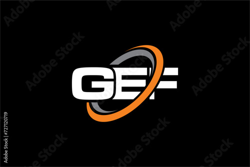GEF creative letter logo design vector icon illustration photo