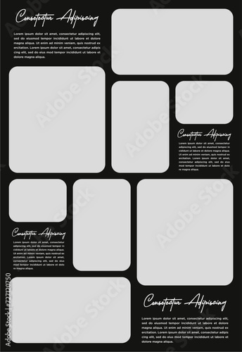 Pictures or photos frame collage abstract photo frames and digital photo wall template
