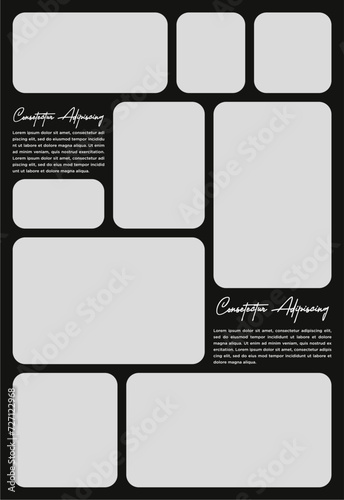 Pictures or photos frame collage abstract photo frames and digital photo wall template
