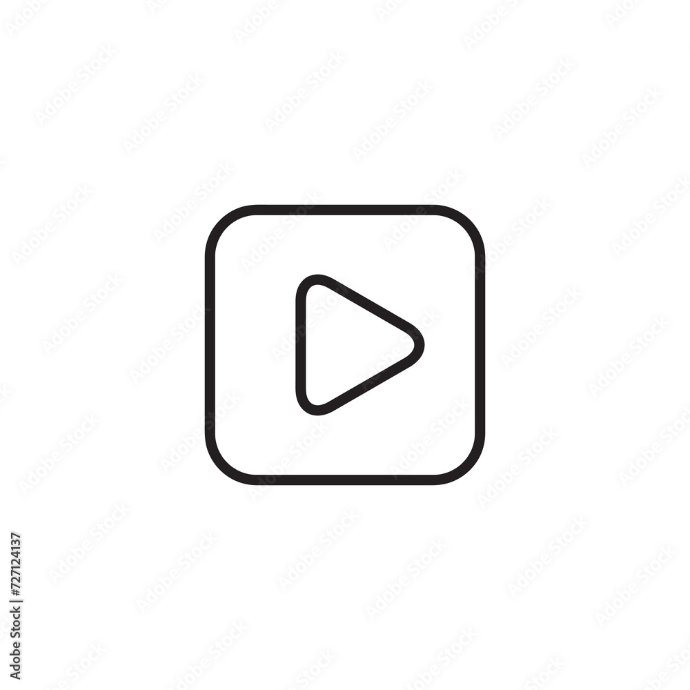 play Icon vector. Play button flat liner illustration on white background..eps play Icon vector. Play button flat liner illustration on white background..eps