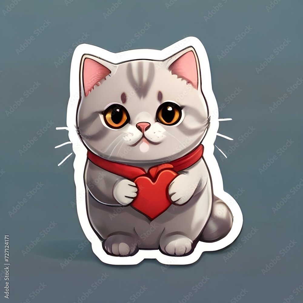 Valentine's Day Festival British Shorthair cat