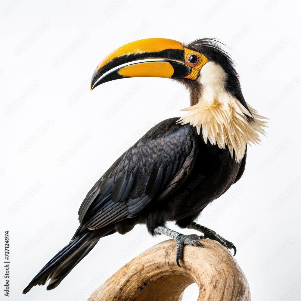 hornbill bird 7a28a318-3388-4edf-8ad7-75f2f4020881.png on white background.