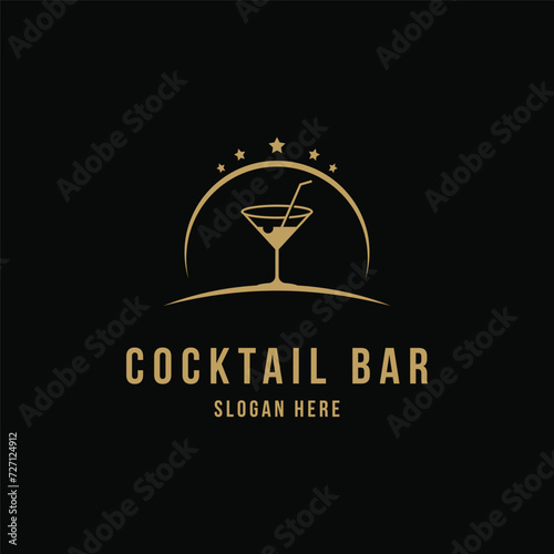 cocktail logo design concept idea