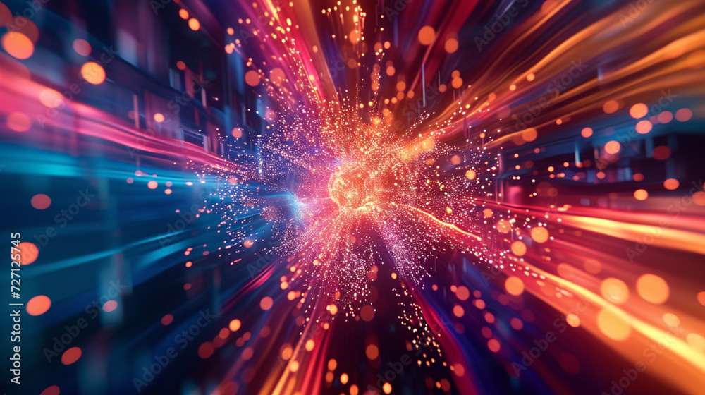 Motion Graphic, Camera Fly Through Abstract Art Space, Multilayer ...