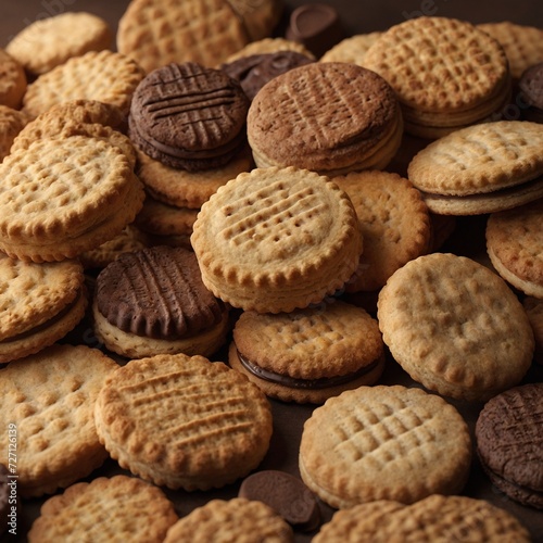 Visually enticing 4K image of an assortment of biscuits on a clean background