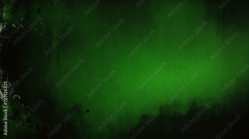Elegant dark emerald green background with black shadow border and old vintage grunge texture design. Matte green texture or background with stains, waves and grain elements. Elegant dark emerald green background with black shadow border and old vintage grunge texture design. Matte green texture or background with stains, waves and grain elements.