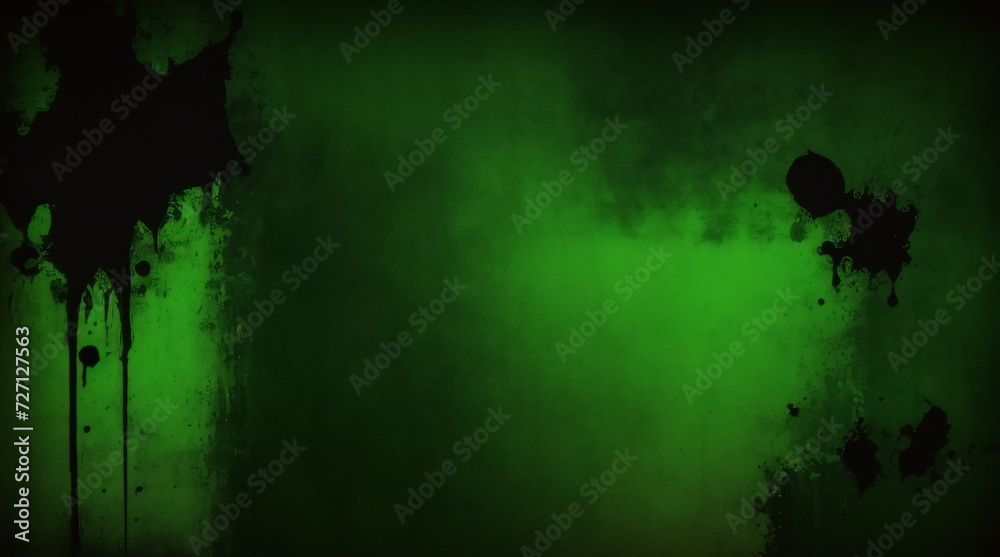 Elegant dark emerald green background with black shadow border and old vintage grunge texture design. Matte green texture or background with stains, waves and grain elements. Elegant dark emerald green background with black shadow border and old vintage grunge texture design. Matte green texture or background with stains, waves and grain elements.
