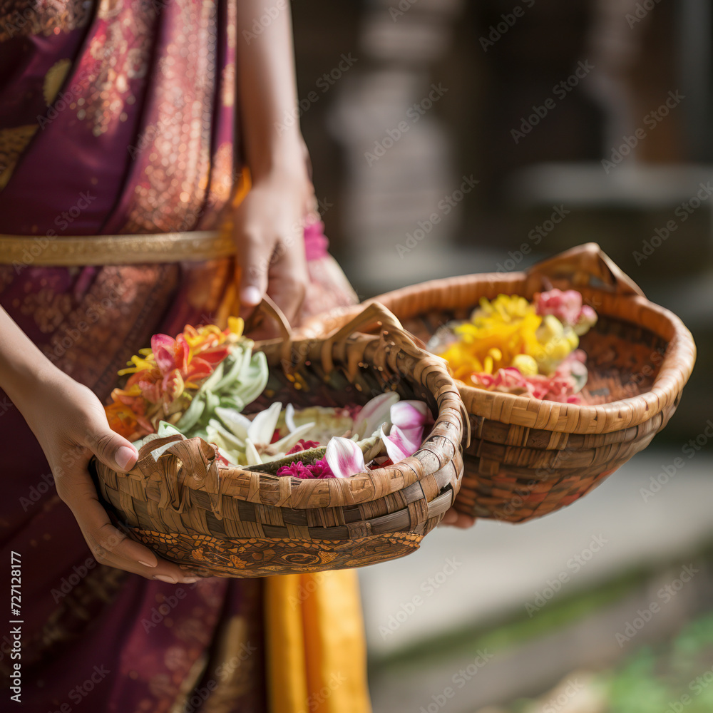 indonesia bali hindu offering basket.