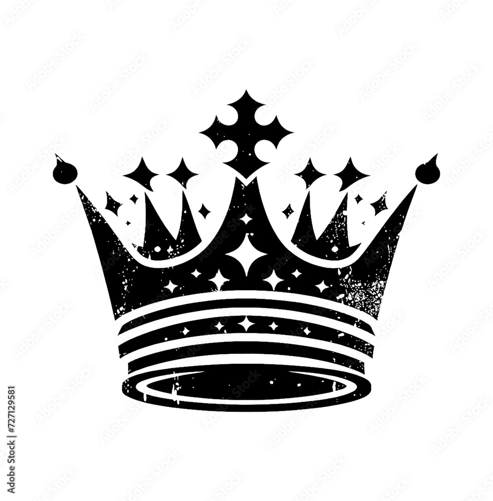 crown logo grunge texture style - black - artwork 2 crown logo grunge texture style - black - artwork 2
