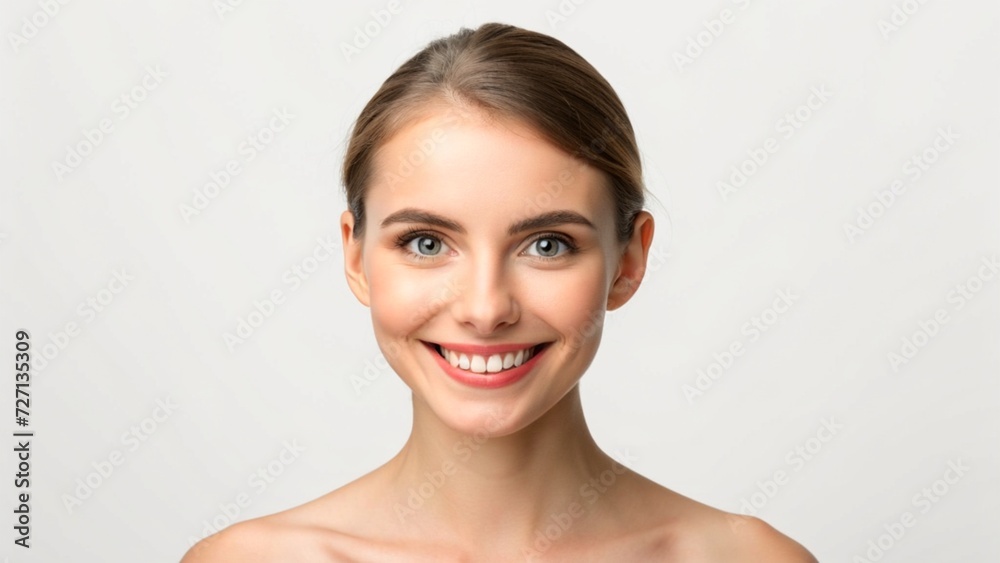 portrait of a woman smiling portrait of a woman smiling