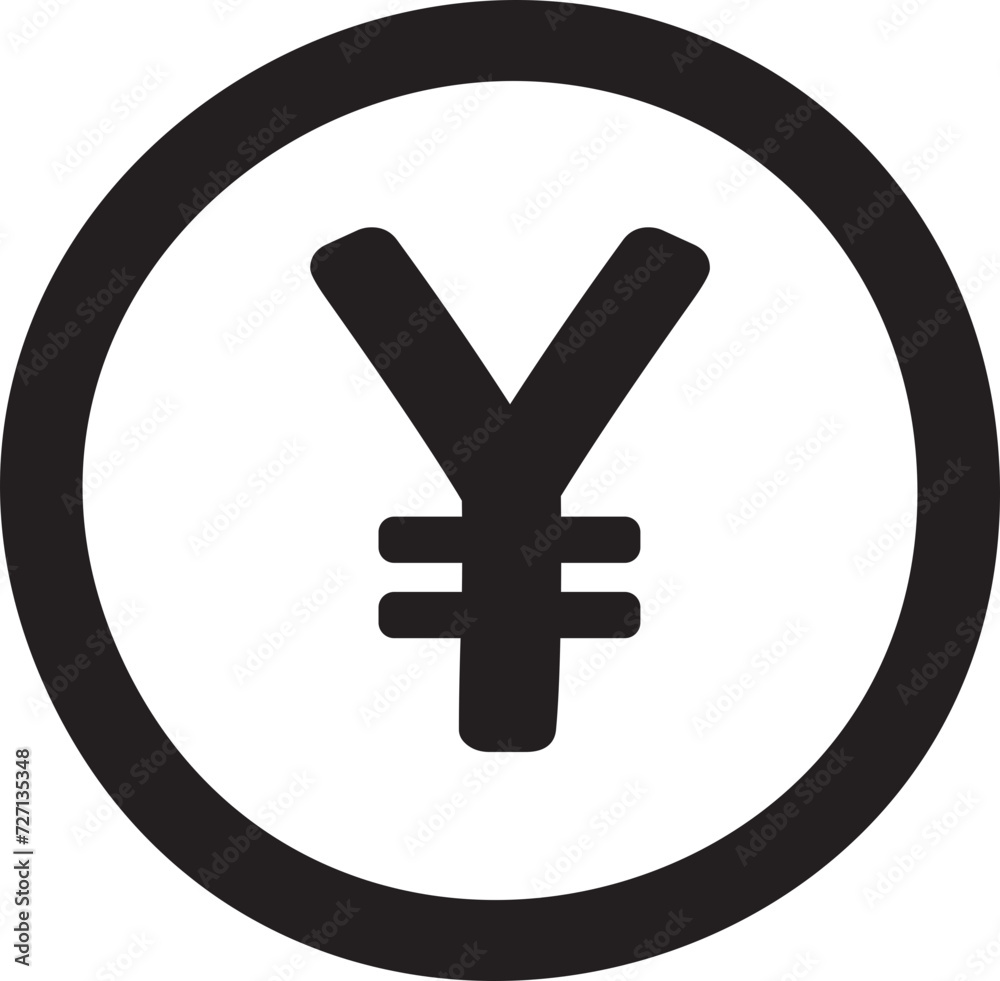 Coin Icon Money Yen Currency Hand Drawn Vector Coin Icon Money Yen Currency Hand Drawn Vector