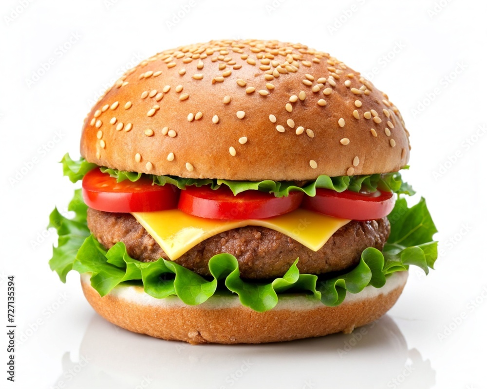 hamburger isolated on white background
