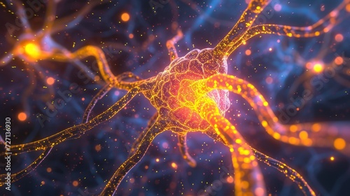 Сomplex network of nerve cells. Neurons, the building blocks of thought and emotion, intricately connect, forming a remarkable web. 